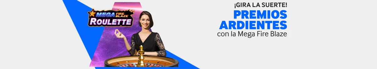 Banner de una promoción de ruleta, con la presentadora y el nombre de la mecánica a un lado.